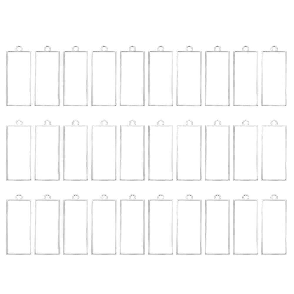 1567 30pcs Open Bezels, Resin Bezels Pendants Mold Open Back Bezels
